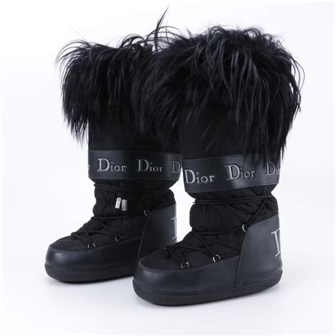 dior fur trimmed ski boots|Christian Dior Suede Fur Trim Boots .